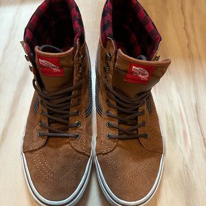 Vans SK8-Hi MTE-1 Plaid Brown and Red SHoes
